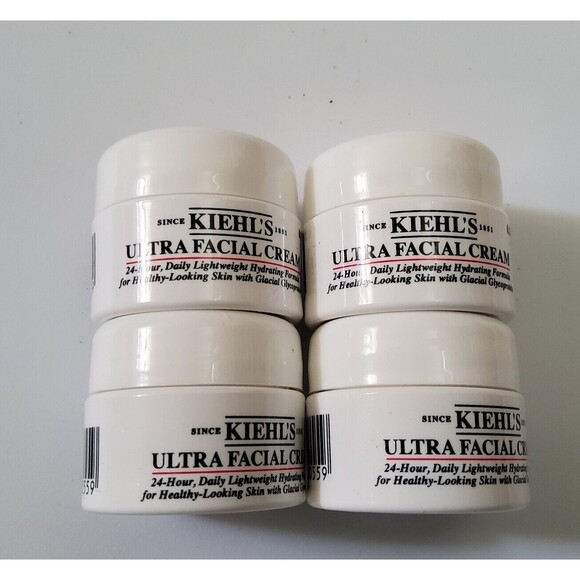 Lot Of 4-Kiehls Ultra Facial Cream 24-Hour Daily Moisturizer .25fl Oz, Sample Sz - Picture 1 of 6